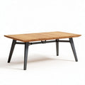 Mesa retangular de madeira com estrutura metálica 180 x 90 x 75cm